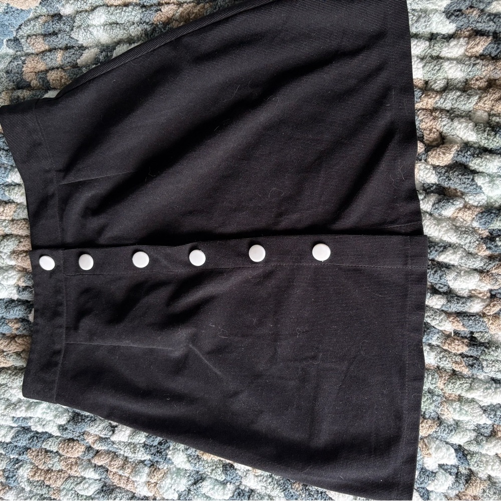 Black Button-Up Skirt